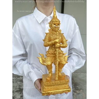 ท้าวเวสสุวรรณ เทพแห่งความมั่งคั่งร่ำรวย ช่วยปัดเป่าสิ่งชั่วร้ายให้หมดไป เสริมฮวงจุ้ย องค์ขนาดกลางตั้งหน้าบ้านและที่ทำงาน