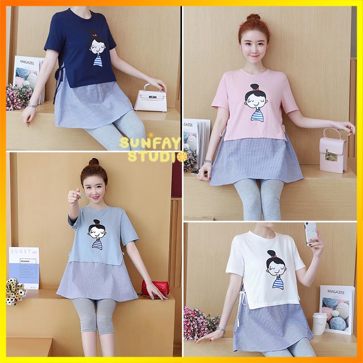 เสื้อคลุมท้องคุณเเม่ เพื่อลูกน้อย เสื้อคลุมท้อง ชุดคลุมท้องสไตล์เกาหลี น่ารักมากๆ สีสันสดใส ใส่ได้ทุกโอกาส