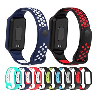 สําหรับ Huami Amazfit Band 7 สายรัด ระบายอากาศได้ พรีเมี่ยม TPU ฟิตเนส ติดตาม สายนาฬิกา สีคู่