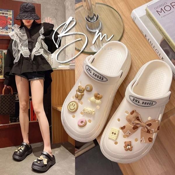 Baim Sandals/Fuji Jelly Sandals/Women 's Sandals classic Bae Clog platform Jibbitz/Bae Clog Fashion 