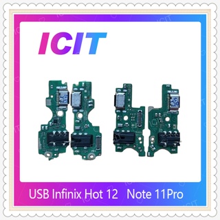 USB Infinix Hot 12 อะไหล่สายแพรตูดชาร์จ แพรก้นชาร์จ Charging Connector Port Flex Cable（ได้1ชิ้นค่ะ) ICIT-Display