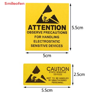 [Smileofen] 40 ชิ้นระวังสติกเกอร์กาวป้ายเตือน ESD อุปกรณ์ที่ไวต่อไฟฟ้าสถิตย์ใหม่