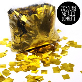 กระดาษโปรย Metallic Confetti - Gold Metallic Square Confetti (2x2 CM) 100 g