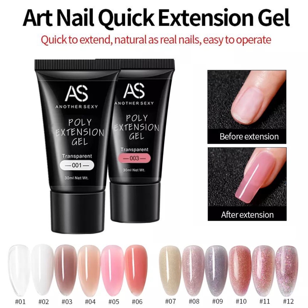 AS POLY GEL โพลีเจลต่อเล็บ 30ml