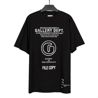 ❤ ❀เสื้อยืดแขนสั้นลําลอง พิมพ์ลายโลโก้ตัวอักษร GALLERY DEPT สไตล์สตรีท สําหรับผู้ชาย และผู้หญิง