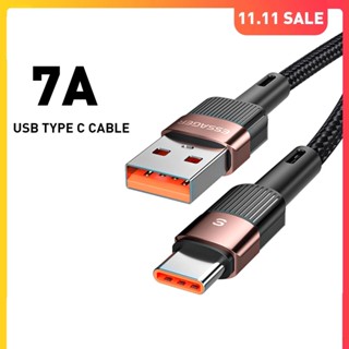 สายชาร์จโทรศัพท์มือถือ USB Type C IOS Micro USB ชาร์จเร็ว 7A 66W สําหรับ Realme Huawei P30 Pro Android 1 ม.