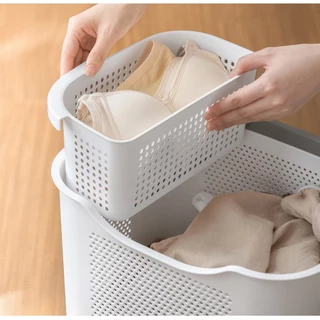 Omocha | Laundry Basket ตะกร้าผ้า มีหูหิ้ว ตะกร้าเก็บผ้า ตะกร้าอเนกประสงค์