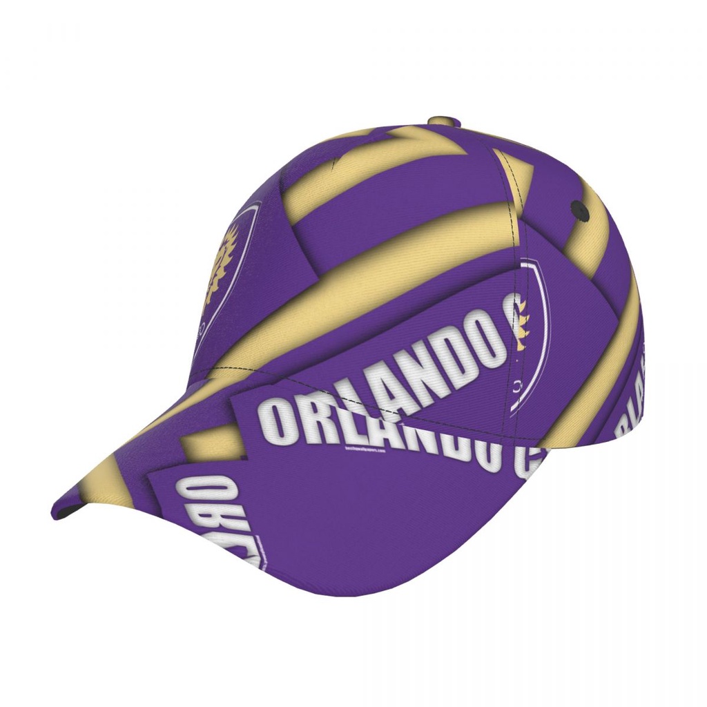 Orlando City SC โลโก้แฟชั่นโค้ง Brim เบสบอลหมวก Casual Street Dance หมวก All-Match Unisex Sun หมวกเต