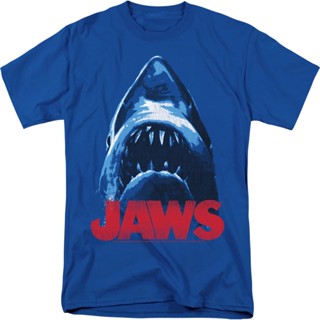 Great White Attack Jaws T-Shirt เสื้อยืดสไตล์เกาหลี เสื้อ ยืด ผู้ชาย เสื้อเชิ้ตชาย