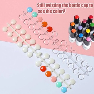 🇹🇭120 ชิ้น ชาร์ทโชว์สี ชาร์ทกลมติดขวด ชาร์ทติดขวด Bottle Color Display 12mm Flatback Round Coloring False Tips