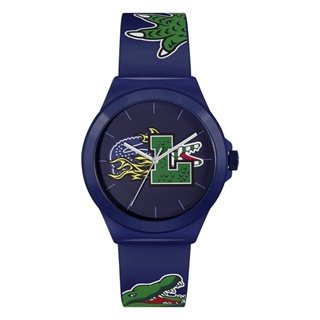 LACOSTE  Neocroc Holiday Capsule รุ่น LC2011231 นาฬิกาข้อมือผู้ชาย สายซิลิโคน สีน้ำเงิน หน้าปัด 42 มม.