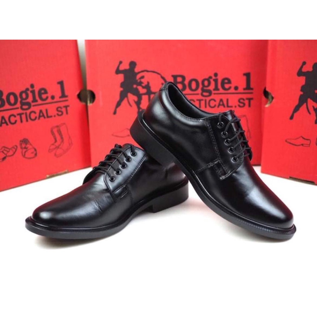 รองเท้าคัทชู 5 รู หนังวัวแท้100% ถูกระเบียบ รองเท้าทำงาน รองเท้าตำรวจ