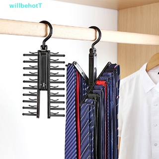 [WillbehotT] ชั้นวางผ้าพันคอ เนคไทโบว์ ผ้าไหม ปรับได้ 360 องศา 20 องศา [ใหม่]