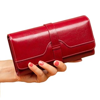 Fashion Luxury Female Genuine Leather Wallet Women Long Anti Theft RFID Wallets Credit Card Holder Purse Woman Clutch Ba