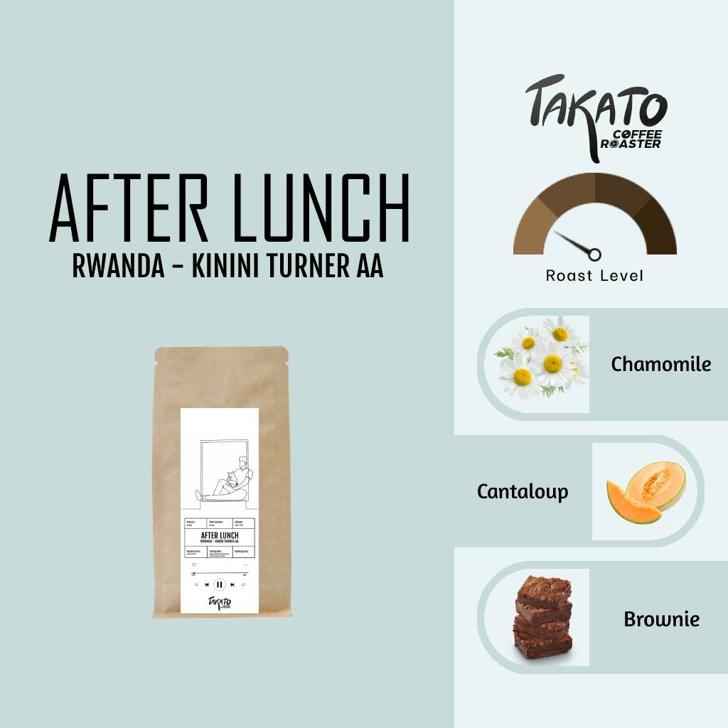 TAKATO COFFEE l AFTER LUNCH เมล็ดกาแฟคั่วอ่อน Washed Process l จาก Rwanda
