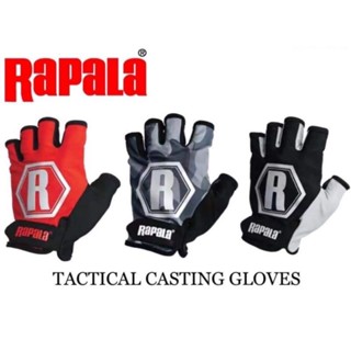 Rapala ถุงมือตกปลา แบบครึ่งนิ้ว สําหรับตกปลา สบาย ผ้ากันลื่น ถุงมือตกปลา ไร้นิ้ว