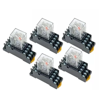 รีเลย์ ซ็อกเก็ต MY2 MY4 MY2N MY4N 12VDC 24VDC 220vac 12vac 24vac ราคาต่อชิ้น