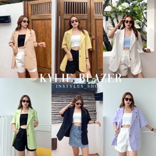 kylie blazer | เบลเซอร์แขนสั้นกระดุม2เม็ด สูทผู้หญิงแขนสั้น