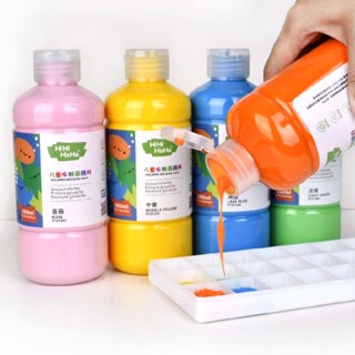 สีโปสเตอร์ สีเทมพาร่า สำหรับเด็ก ล้างออกง่าย ปลอดสารพิษ hihihaha ขวด 500 ml TEMPERA Children Gouache Paint ART RANGERS