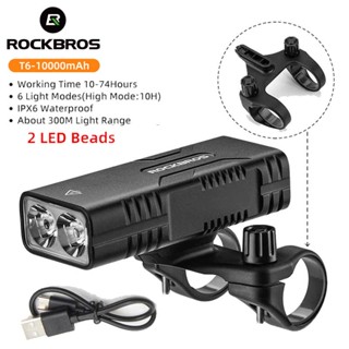 Rockbros 850LM 10000mAH ไฟฉาย LED อลูมิเนียม สําหรับรถจักรยาน MTB