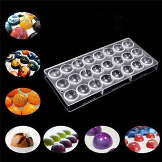 【AG】24 in 1 3D Ball Shape Polycarbonate Chocolate Mold Tray DIY Kitchen Baking