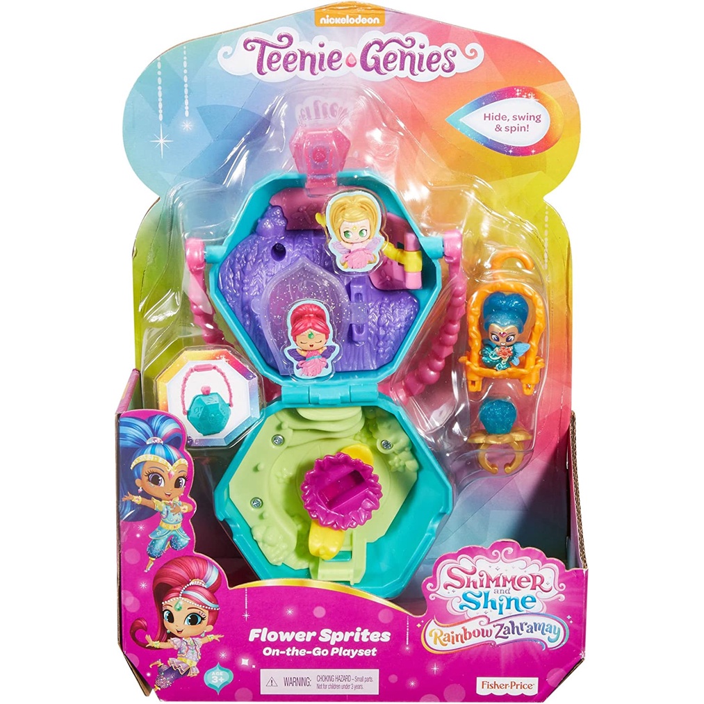 Fisher-Price Shimmer and Shine Teenie Genies Flower Sprites On The Go Playset