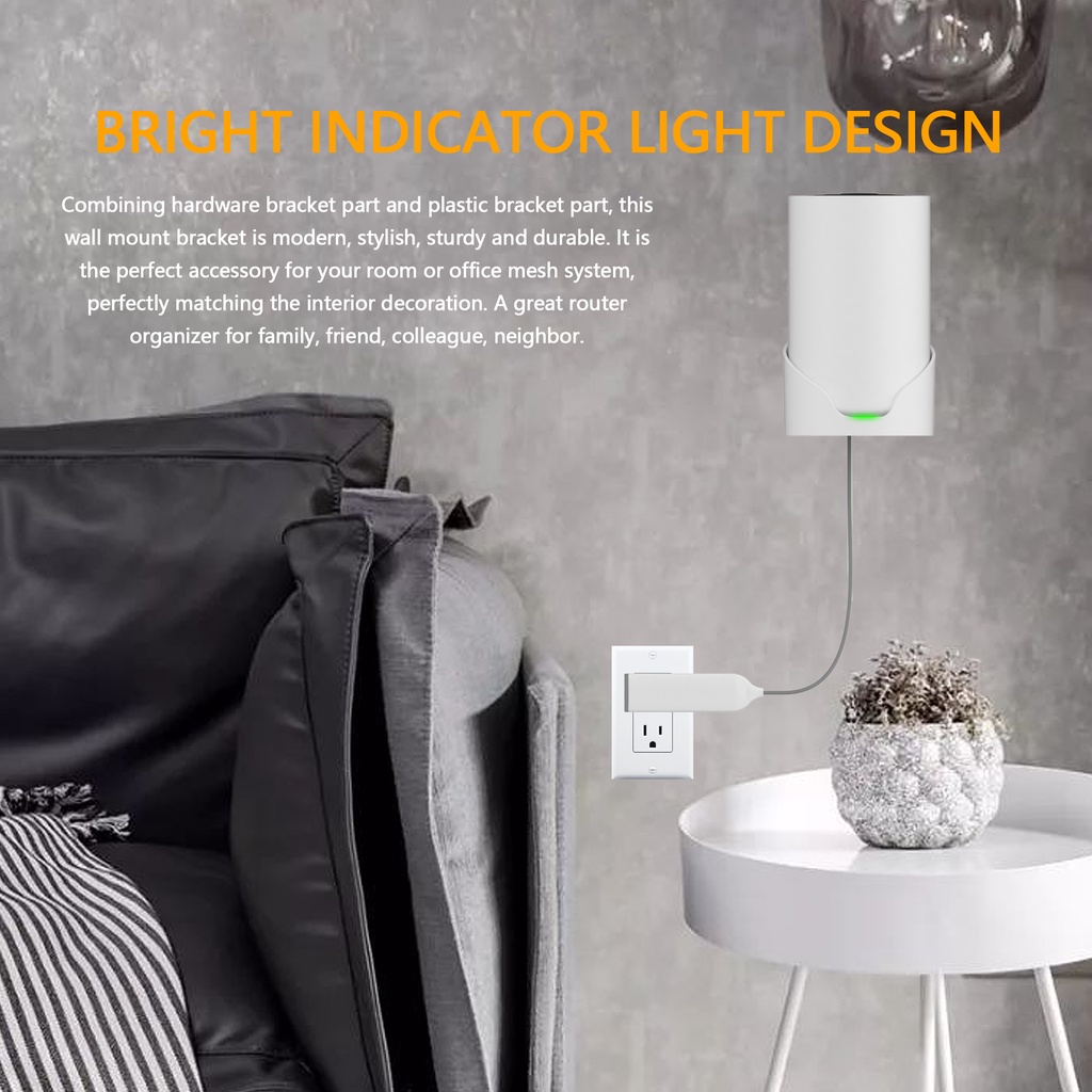STANSTAR Wall Mount สําหรับ TP-Link Deco X68/XE75/XE75 Pro AX5400 ทั้งตาข่าย Wi-Fi 6 ระบบ,ประหยัดพื้นที่แขวนผนังยึดสําหรับ Wi-Fi Booster, Cable Organizer ไม่มี Me