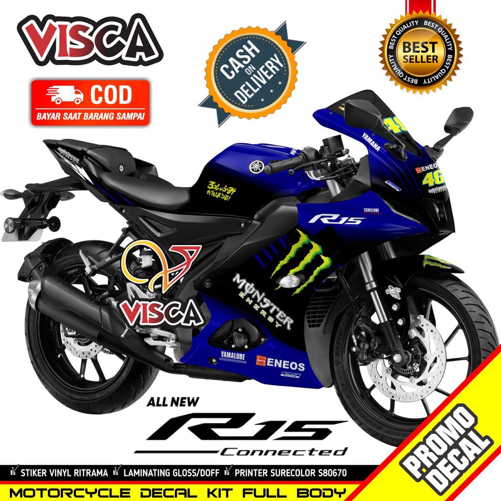 / ชําระเงินปลายทาง Decal R15 V4 Striping R15 V4 Yamaha R15 V4 ME สติ๊กเกอร์มอเตอร์ไซค์