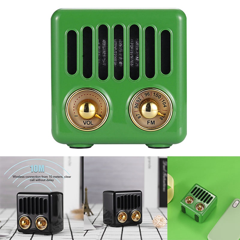 Retro Bluetooth Radio Speaker, Old Style Classic FM Radio, MP3 Player