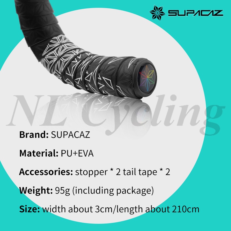 SUPACAZ 【Boutique & พร้อมส่ง】เทปยางกันลื่น สําหรับติดแฮนด์บาร์รถจักรยาน 1 คู่ ราคา ถูกที่สุด ดีลบีเคเค แกลเลอรีภาพที่ 8
