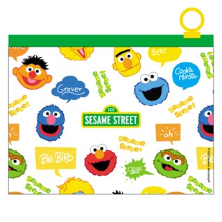 Se-ed (ซีเอ็ด) : SST- Sesame Street Zipper PVC Bag 25Wx18Hx4S cm.