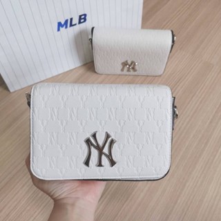 พร้อมส่ง MLB monogram hoody bag กระเป๋าสะพายหนัง logo NY