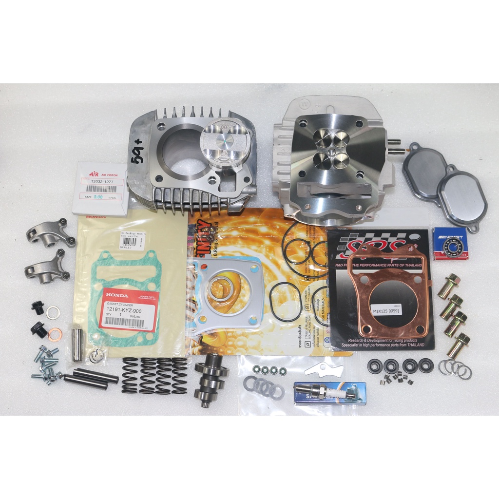 ชุดเสื้อฝา เวฟ125ปลาวาฬ msx 59 4วาล์ว ใส่ชักเดิม +เซ็ทหลังวาว สำหรับรถปี2012-2021