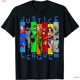 เสื้อขาว เสื้อยืดวินเทจ เสื้อยืดแขนสั้น Comics Justice League Panels T-Shirt Mens Womens T-shirts