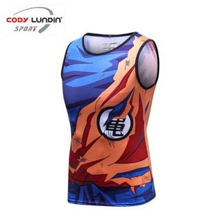 เสื้อกล้ามกีฬา พิมพ์ลายดราก้อนบอล แบบแห้งเร็ว สําหรับผู้ชาย