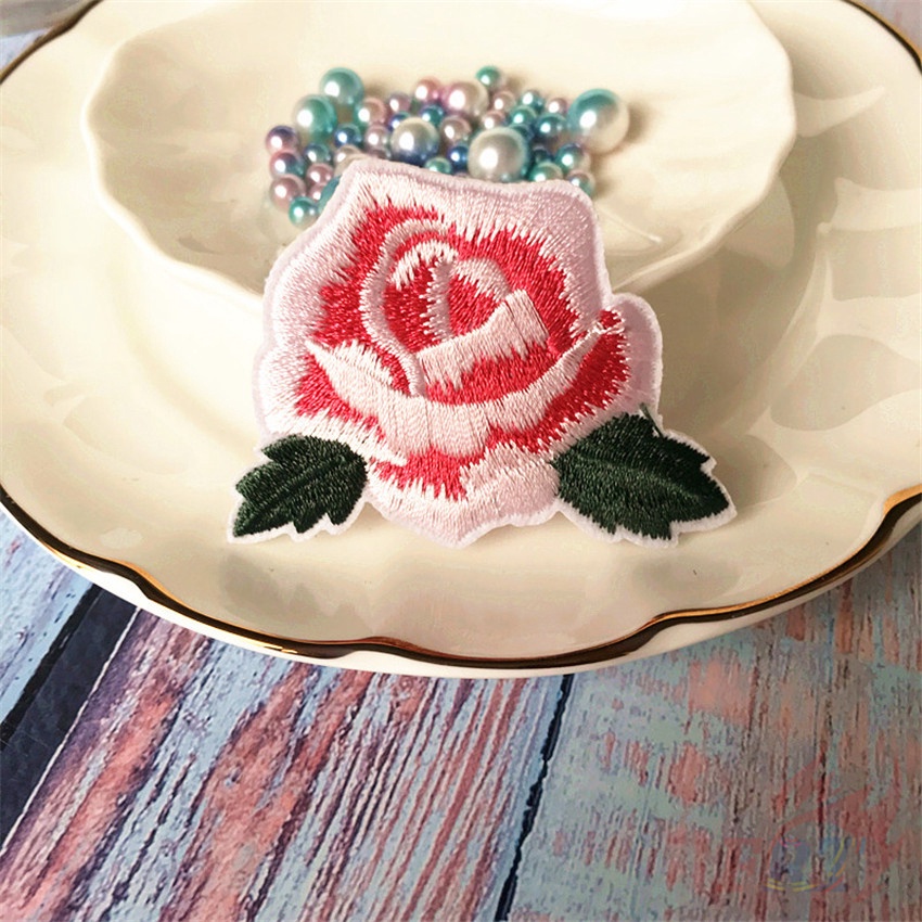 ☸ แผ่นแพทช์เหล็ก รูปดอกกุหลาบโรแมนติก - Series 02 ☸ แผ่นแพทช์รีดติดเสื้อ DIY 1 ชิ้น - รูปที่ 7