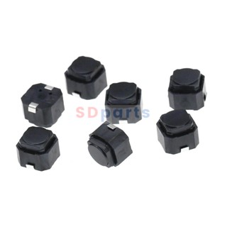 สวิทช์ ปุ่มกด กดติด-ปล่อยดับ SMD TACT Switch SMD 2 ขา พับ 6x6x5mm ปุ่มซิลิโคน #TP-1303 (1 ตัว)