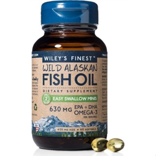 Wileys Finest Wild Alaskan Fish Oil 630 MG, 60 Softgels