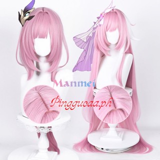 Manmei Honkai Impact 3 Elysia Cosplay Wig Long Pink Heat Resistant Hair Halloween Woman Cute Wigs