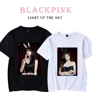 เสื้อยืดแขนสั้นผ้าฝ้ายพิมพ์ลาย Blackpink ไซซ์ Xs - 2 Xl / Lisa Jennie Jisoo Rosie 2021T-shirt