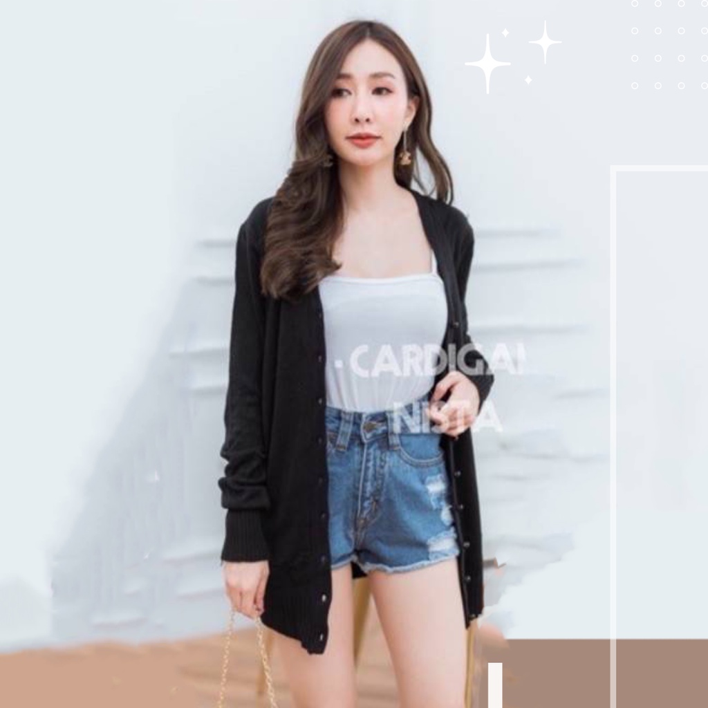 [💌  TGETUEU ลด 120]  ยอดขาย 5,000 ตัว🔥 เสื้อคลุมกระดุมมุกจัมโบ้ไซส์🥰 CARDIGAN_NISTA​