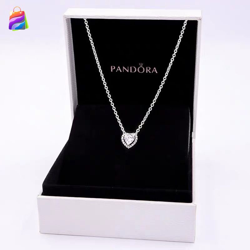 สร้อยคอเงิน Cubic Zirconia เพชรหัวใจจี้ผู้หญิงแฟชั่นเครื่องประดับอุปกรณ์เสริม CRD