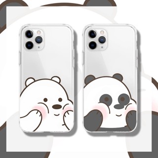 เคสโทรศัพท์มือถือแบบนิ่ม ใส ลายการ์ตูนหมี Bare Bear น่ารัก สําหรับ Xiaomi Redmi 10 Prime K40 Note 11s 7 8 9 10s 9s 10 11 Pro 5G