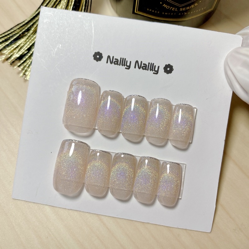 เล็บpvc งานเจลลายลูกแก้วโฮโลแกรม #เล็บเจล #เล็บปลอมสำเร็จรูป #เล็บปลอม