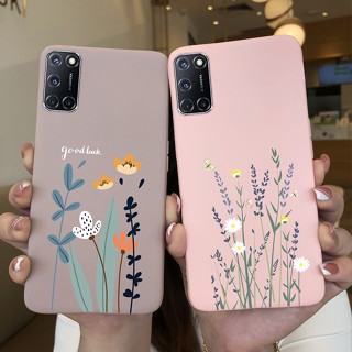 เคสโทรศัพท์มือถือ ซิลิโคนนิ่ม TPU ผิวด้าน กันกระแทก ลายไดโนเสาร์มอนสเตอร์ ดอกไม้น่ารัก สําหรับ OPPO A52 A72 A92 A52 A 52 72 92