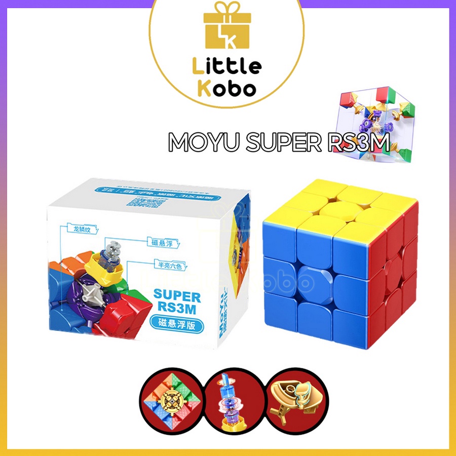Rubik 3x3 MoYu Super RS3M 2022 3x3 Maglev RS3 M Rubiks Cube แม่เหล็ก 3 ชั้นสติกเกอร์ปัญญาของเล่น