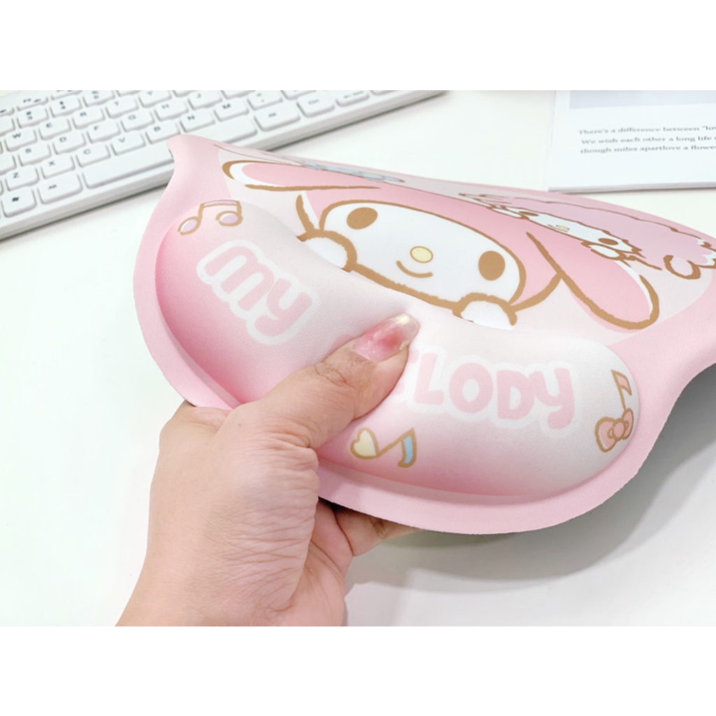 พร้อมส่ง💕 แผ่นรองเม้าส์ มีที่รองข้อมือ บรรเทาอาการปวดข้อมือ ลายการ์ตูน | Bluerubystore
