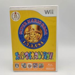 Super Mario Collection แผ่นมีรอยนิดหน่อย เล่นได้ ปกยับ แผ่นแท้ Wii JP +มีกล่องใสสวมเพื่อเก็บสะสมให้+