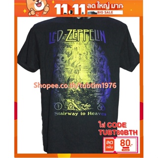 เสื้อวง LED ZEPPELIN เสื้อยืดแฟชั่นวงดนตรี เสื้อวินเทจ เลด เซพเพลิน LZN217