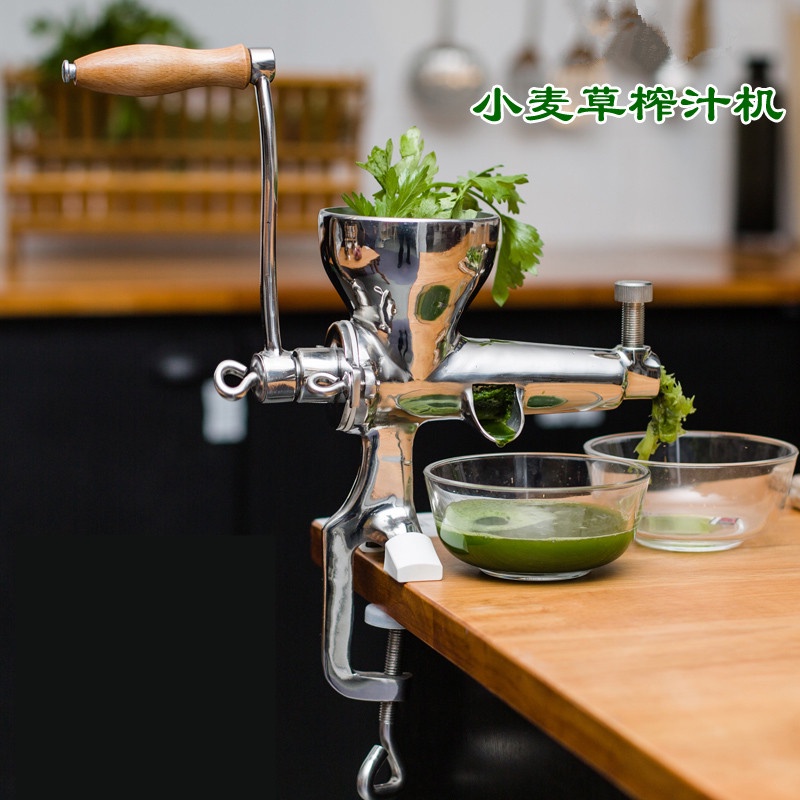 Wheatgrass juicer stainless steel manual auger slow squeezer fruit